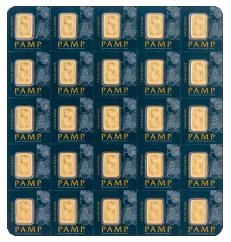 Investiční zlato 25 x 1g PAMP Multigram Gold Bar | KHM
