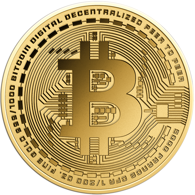 Bitcoin velký | zlatá mince | 999/1000 | KHM Art