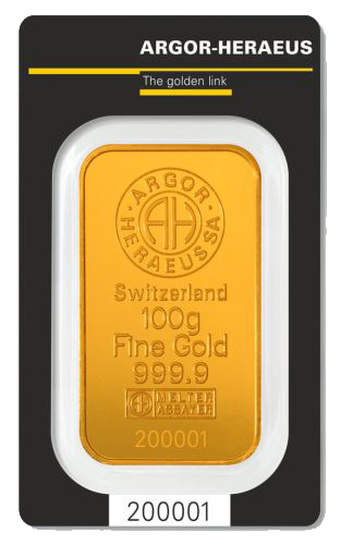 Investiční zlato Argor Heraeus 100 g | KHM
