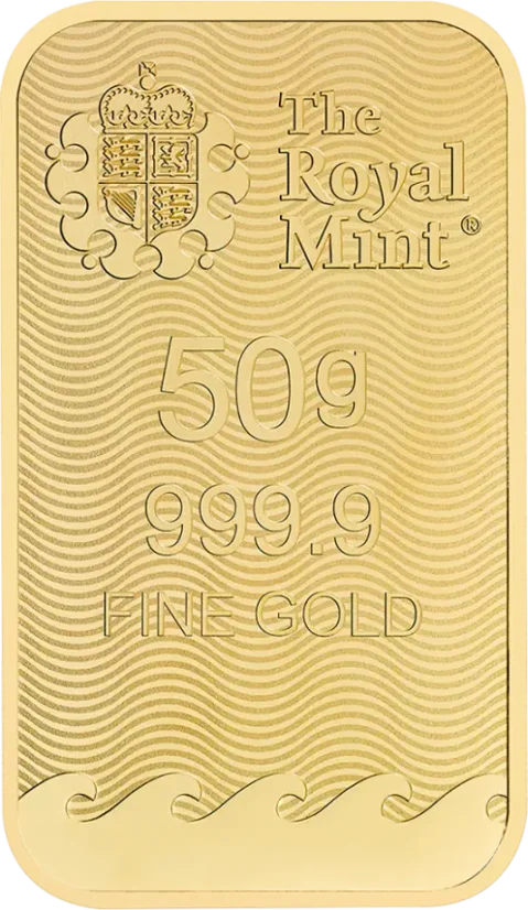 50g Britannia Gold Bar | Royal Mint | KHM