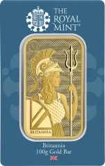 100g Britannia Gold Bar | Royal Mint | KHM