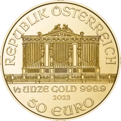 Zlatá mince 50EUR Wiener Philharmoniker 1/2 OZ | KHM