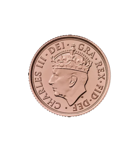 Pamětní zlatá mince, 0.5 GBP Half Sovereign Coronation Charles III Gold Coin | 2023 | KHM