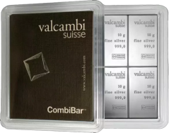Investiční stříbro 10 x 10 g CombiBar® | Silver | Valcambi | KHM