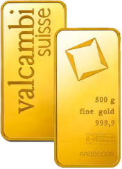 Investiční zlato 500g Gold Bar | Valcambi | Minted| KHM