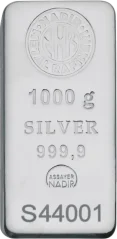 1000g Silver Bar | Nadir Metal Rafineri | KHM