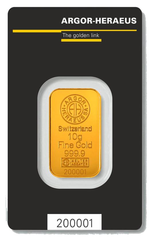 Investiční zlato Argor Heraeus 10 g | KHM