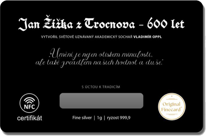 Finecard - Jan Žižka z Trocnova - 600 let - Limitovaná stříbrná edice | KHM