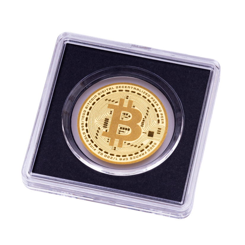 Bitcoin velký | zlatá mince | 999/1000 | KHM Art