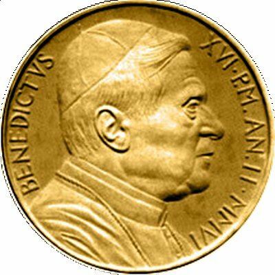Pamětní zlatá mince, 50EUR Pontifikát papeže Benedikta XVI. 2006 - Křesťanské iniciace: Biřmování